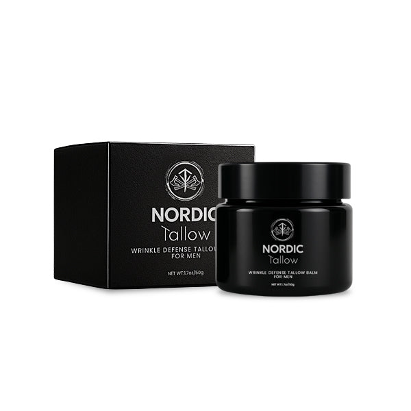 Få 3 förpackningar av Nordic Tallow Wrinkle Defense Tallow Balm for Men till 70% rabatt!