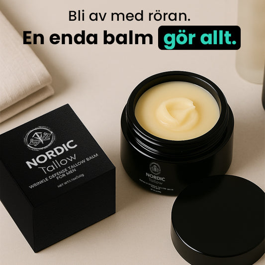 Få 2 förpackningar av Nordic Tallow Wrinkle Defense Tallow Balm for Men till 75% rabatt!